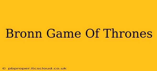 Bronn Game Of Thrones