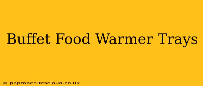 Buffet Food Warmer Trays