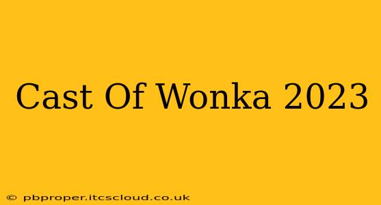 Cast Of Wonka 2023