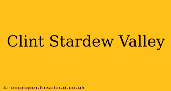 Clint Stardew Valley