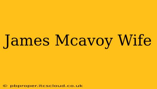 James Mcavoy Wife