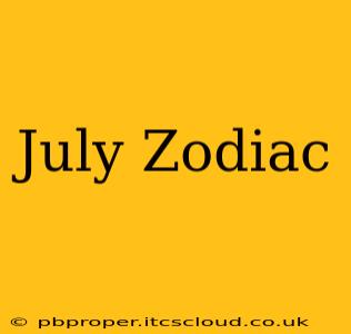 July Zodiac