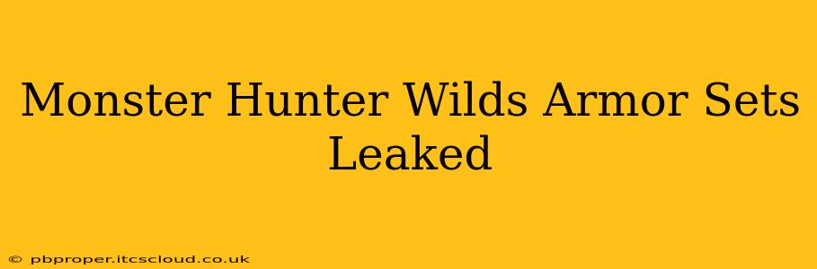 Monster Hunter Wilds Armor Sets Leaked