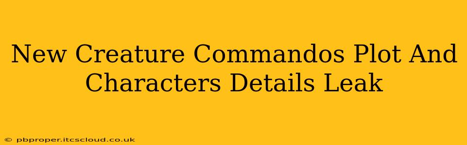 New Creature Commandos Plot And Characters Details Leak