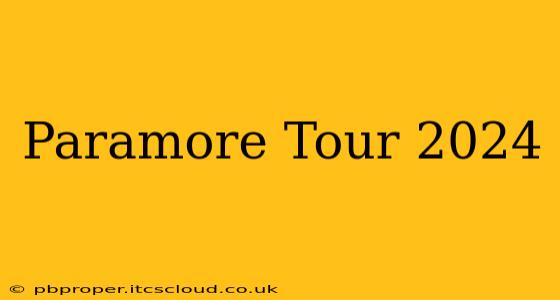 Paramore Tour 2024