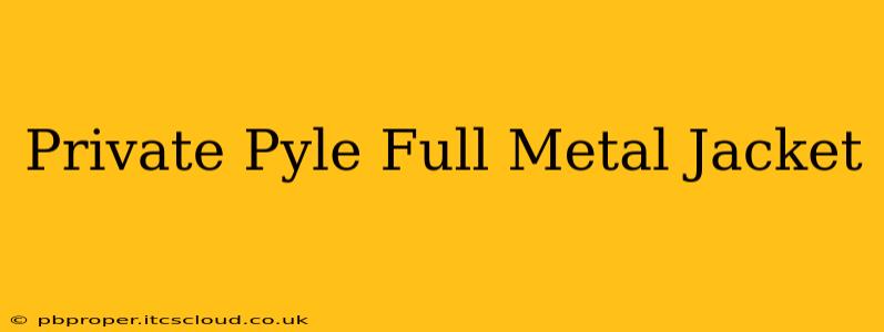 Private Pyle Full Metal Jacket