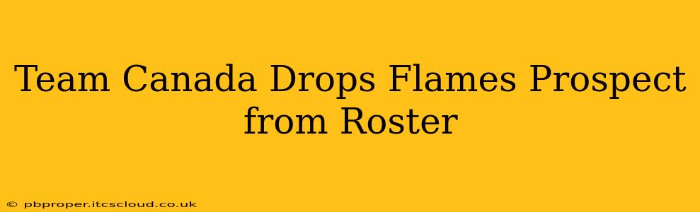 Team Canada Drops Flames Prospect from Roster