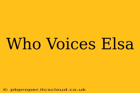 Who Voices Elsa